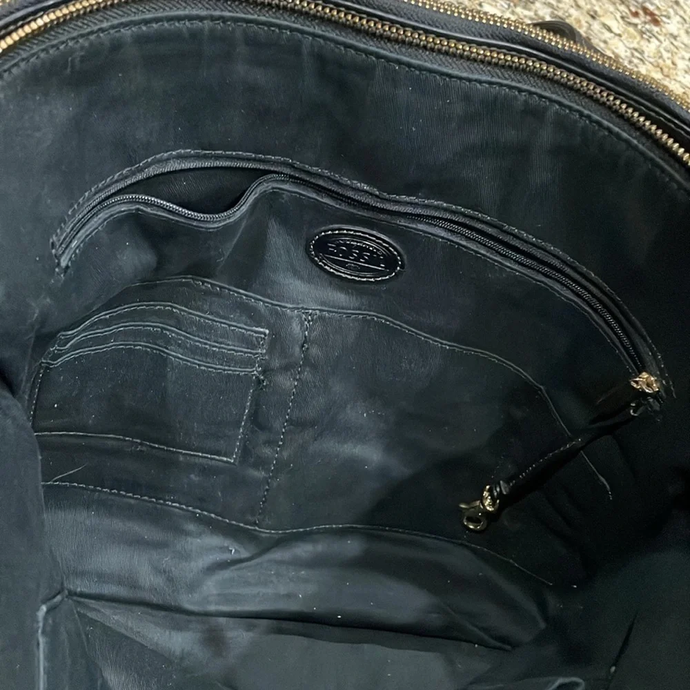 Fossil Shoulder/Laptop Bag Black Leather